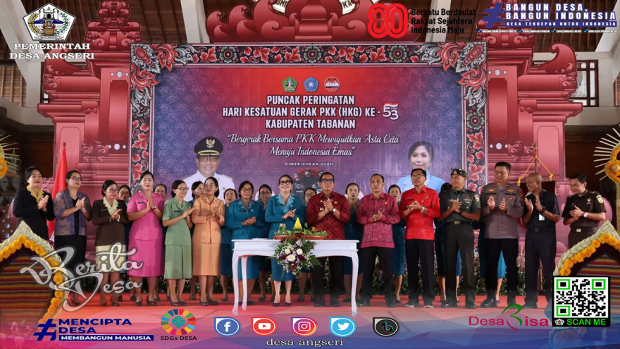 Perbekel Desa Angseri Hadiri Puncak Acara HKG PKK ke-53 Kabupaten Tabanan