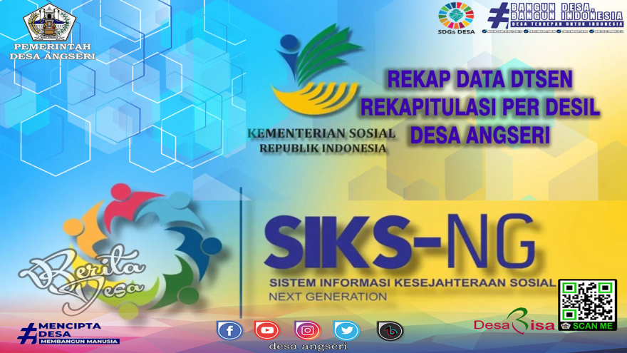 Rekap DTSEN Desa Angseri dan Rekapitulasi per Desil